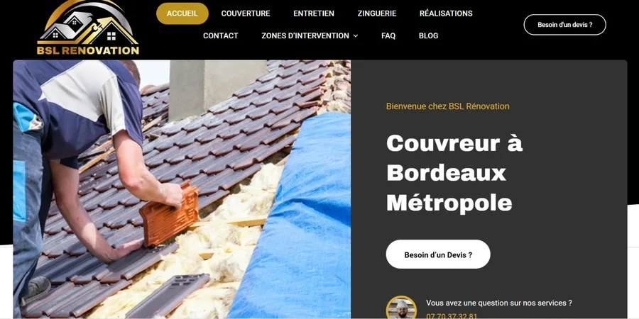 Aperçu du site BSL Rénovation